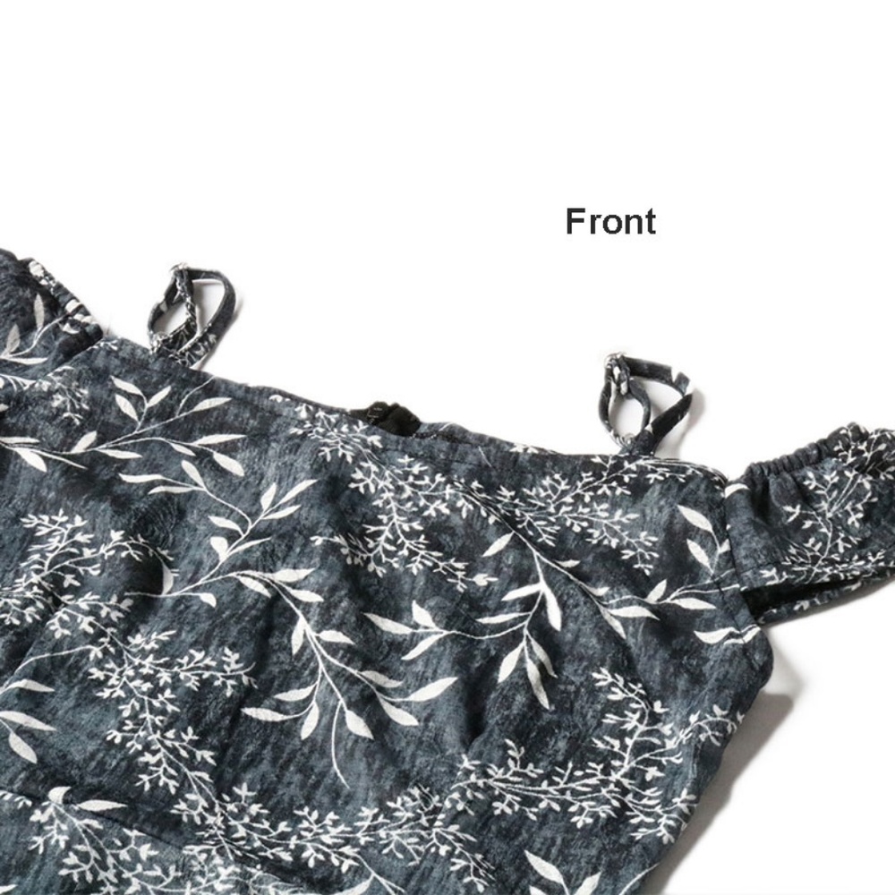 Summer Chiffon Off-shoulder Mini Dress - Picture 7 of 8